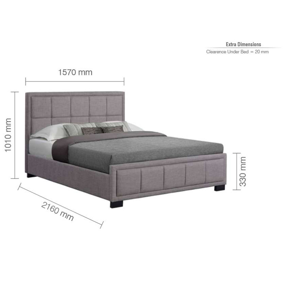 Hannover King Size Steel Velour Bed Frame Image 8