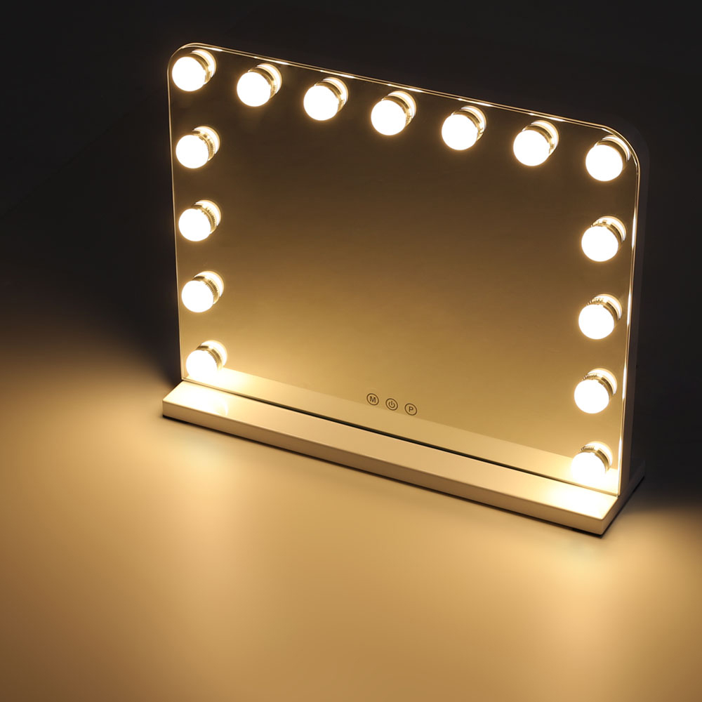 Living and Home White Dimmable Hollywood LED Vanity Makeup Mirror Image 7
