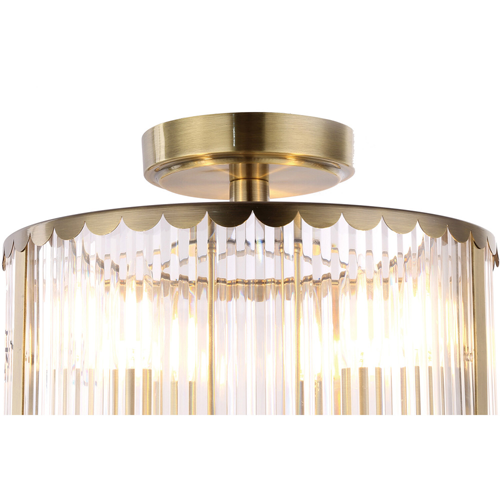 Bonnie Flush Ceiling Fitting Antique Bass Image 5
