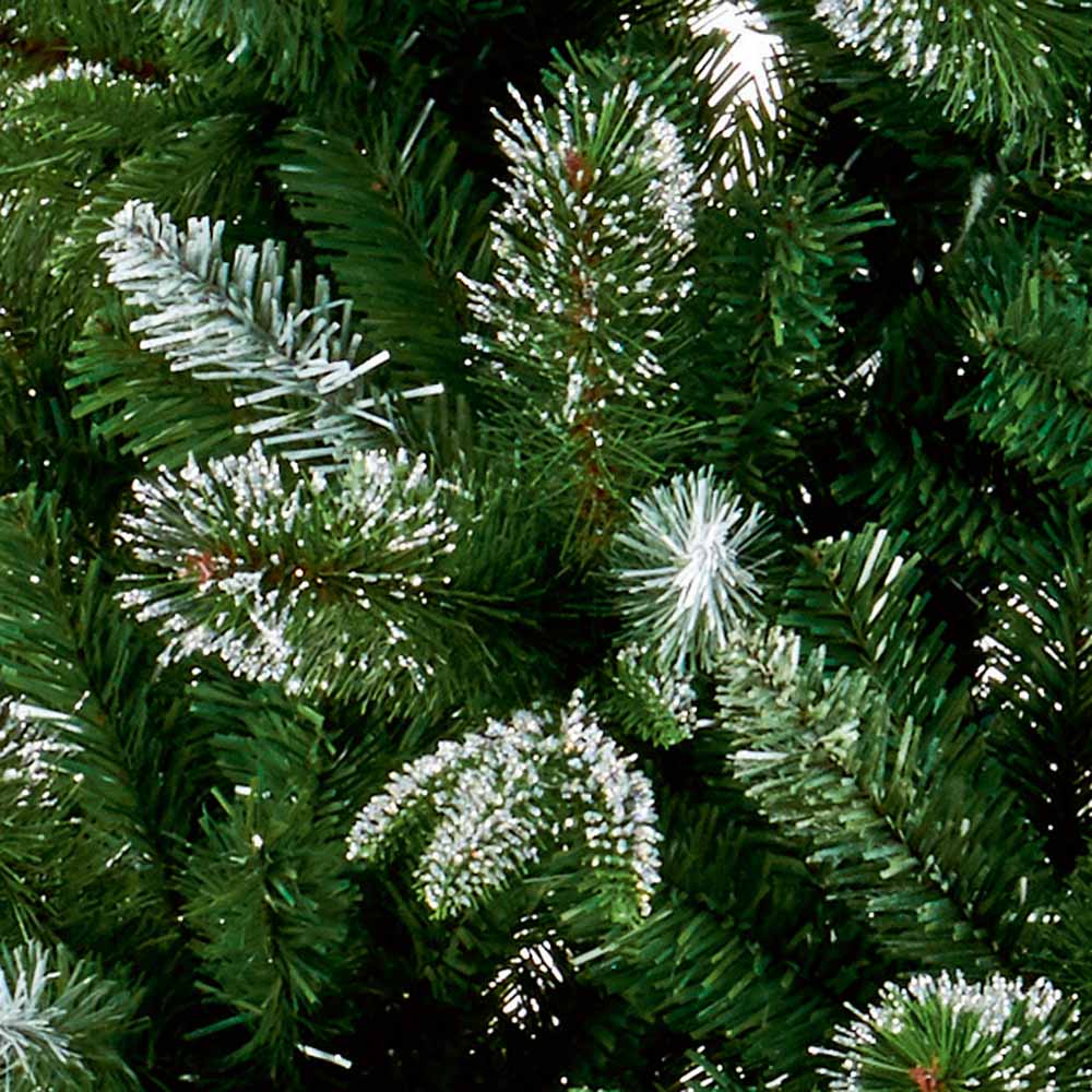 Premier 1.8m Hinged Branches Fairmont Fir Green Tree with Glitter Tips Image 3