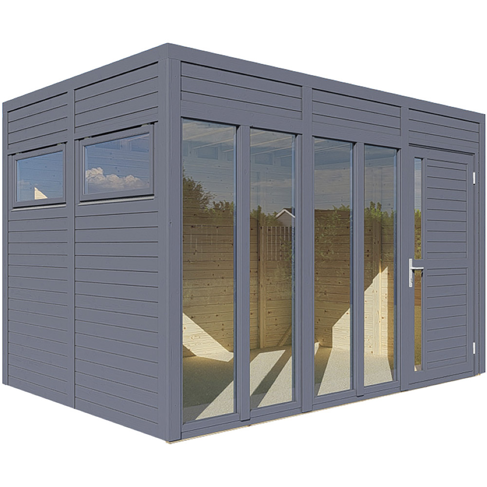 Rowlinson 11 x 8ft Anthracite Cubus 3 Garden Office Image 1