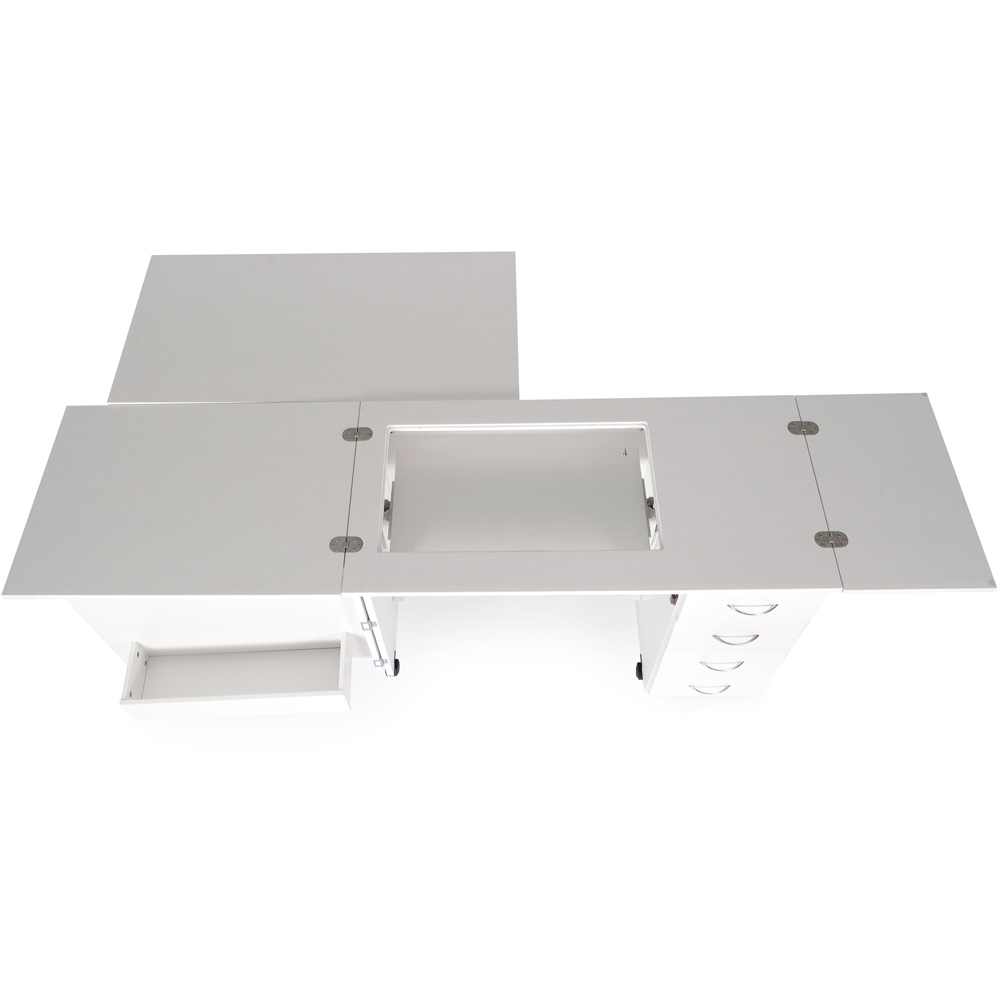 Arrow Cabinets Harriet 311 4 Drawers Ash White Fold-Away Sewing Cabinet Image 3