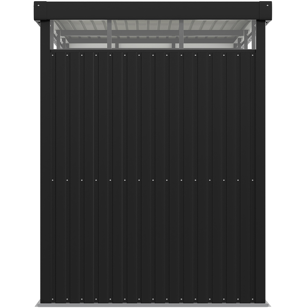 Living and Home 5 x 8ft Anthracite Metal Pent Garden Storage Shed Image 6