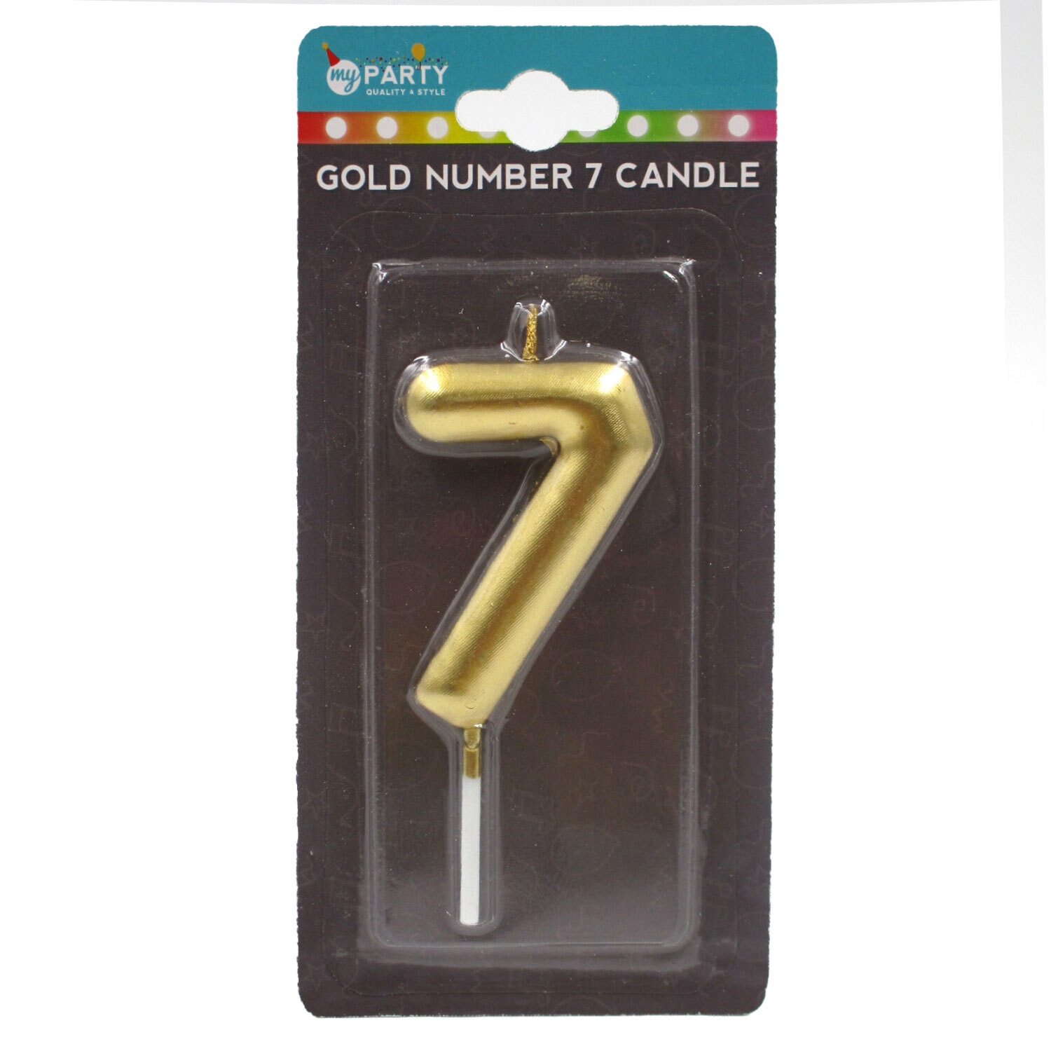 Gold Number Candle - 7 Image