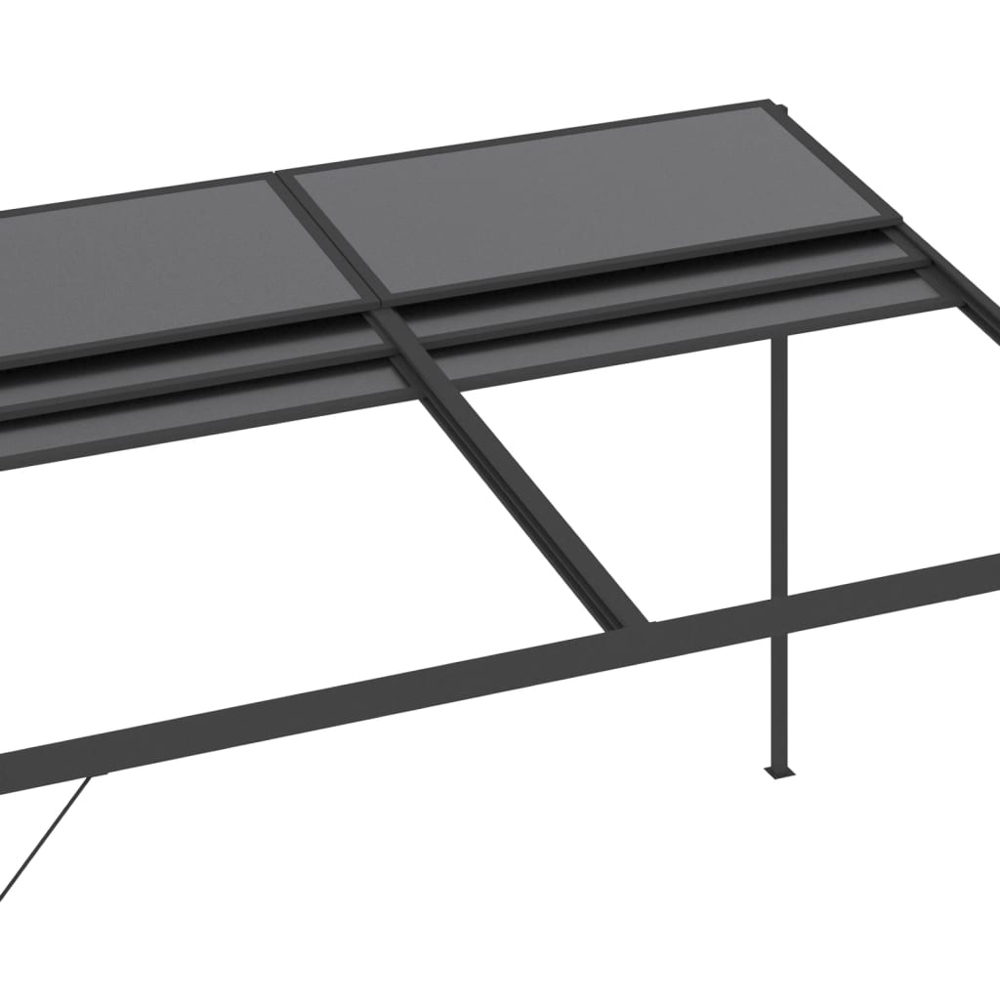 vidaXL 2.45 x 3.96m Anthracite Aluminium and Steel Gazebo with Roof Image 7