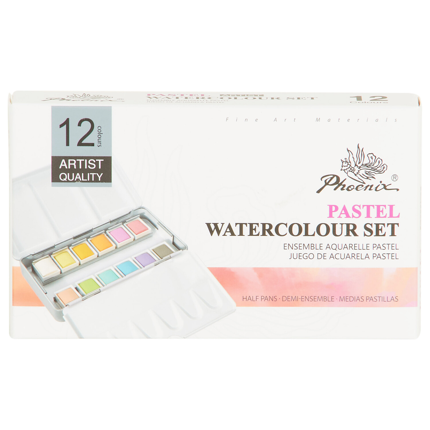 Pack of 12 Pastel Watercolour Set - Pastel Image 1