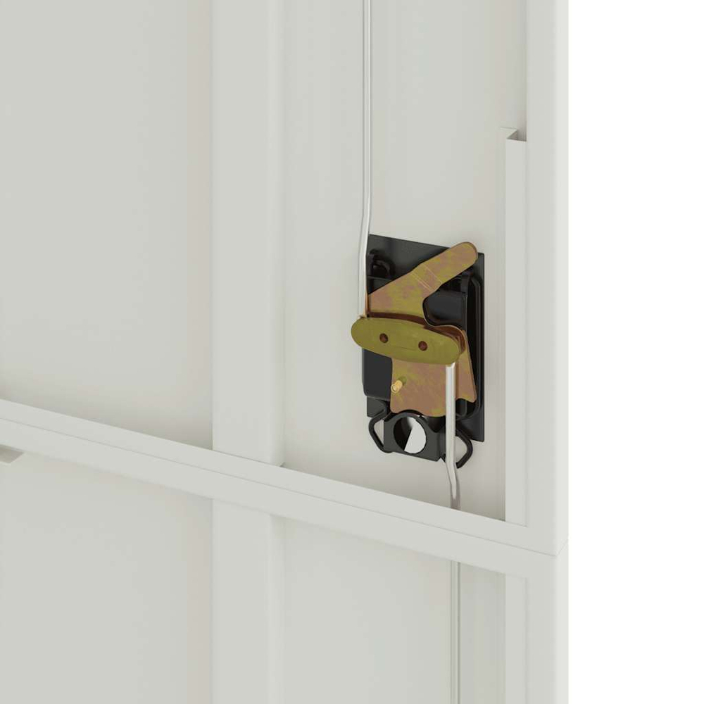 vidaXL 2 Door Light Grey Steel File Cabinet Image 8