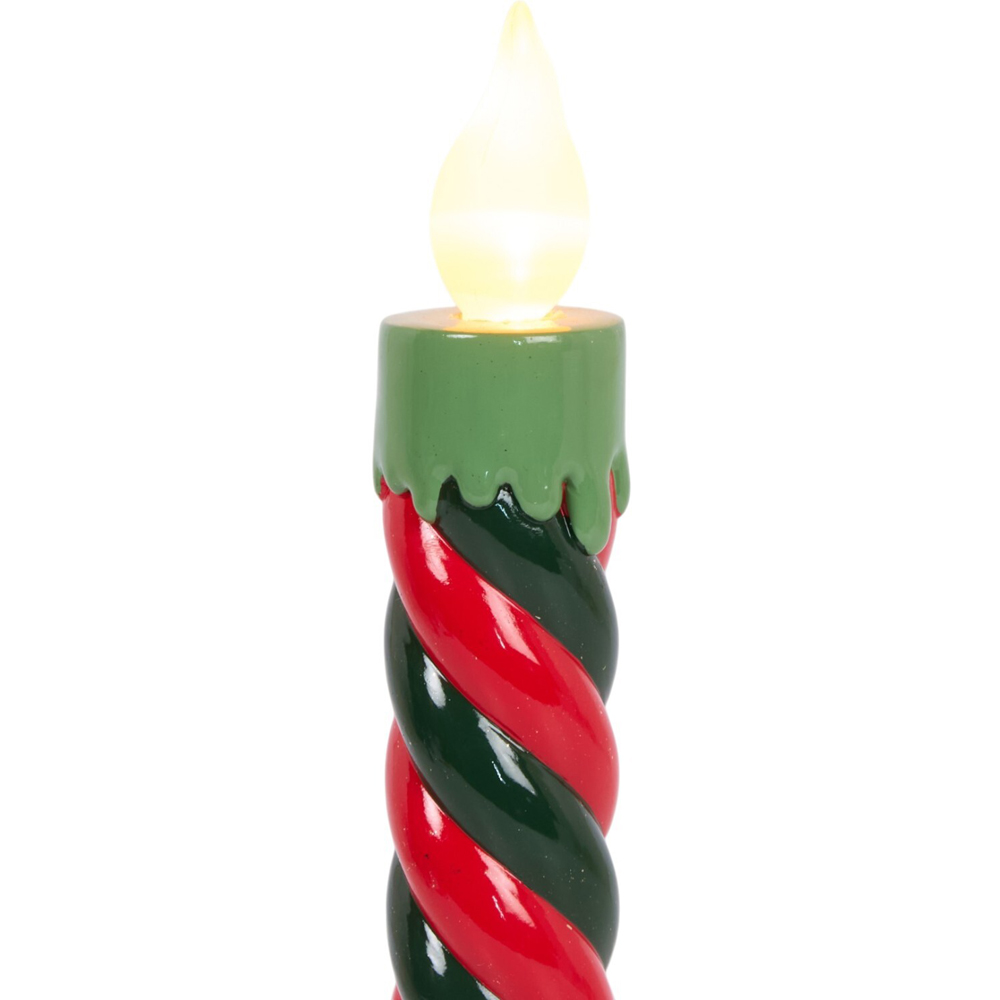 Light Up Traditional Striped Candle Image 4