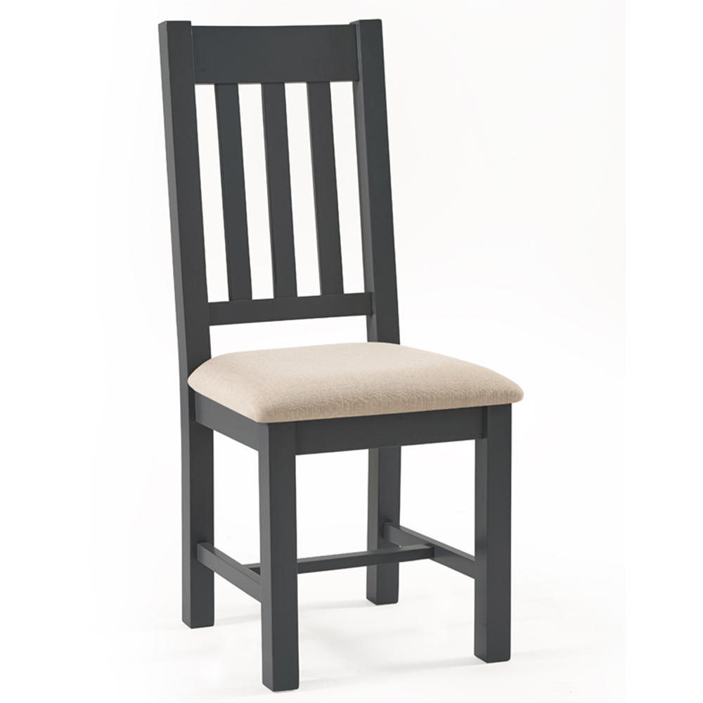 Julian Bowen Bordeaux Set of 2 Dark Grey Dining Chair Image 3