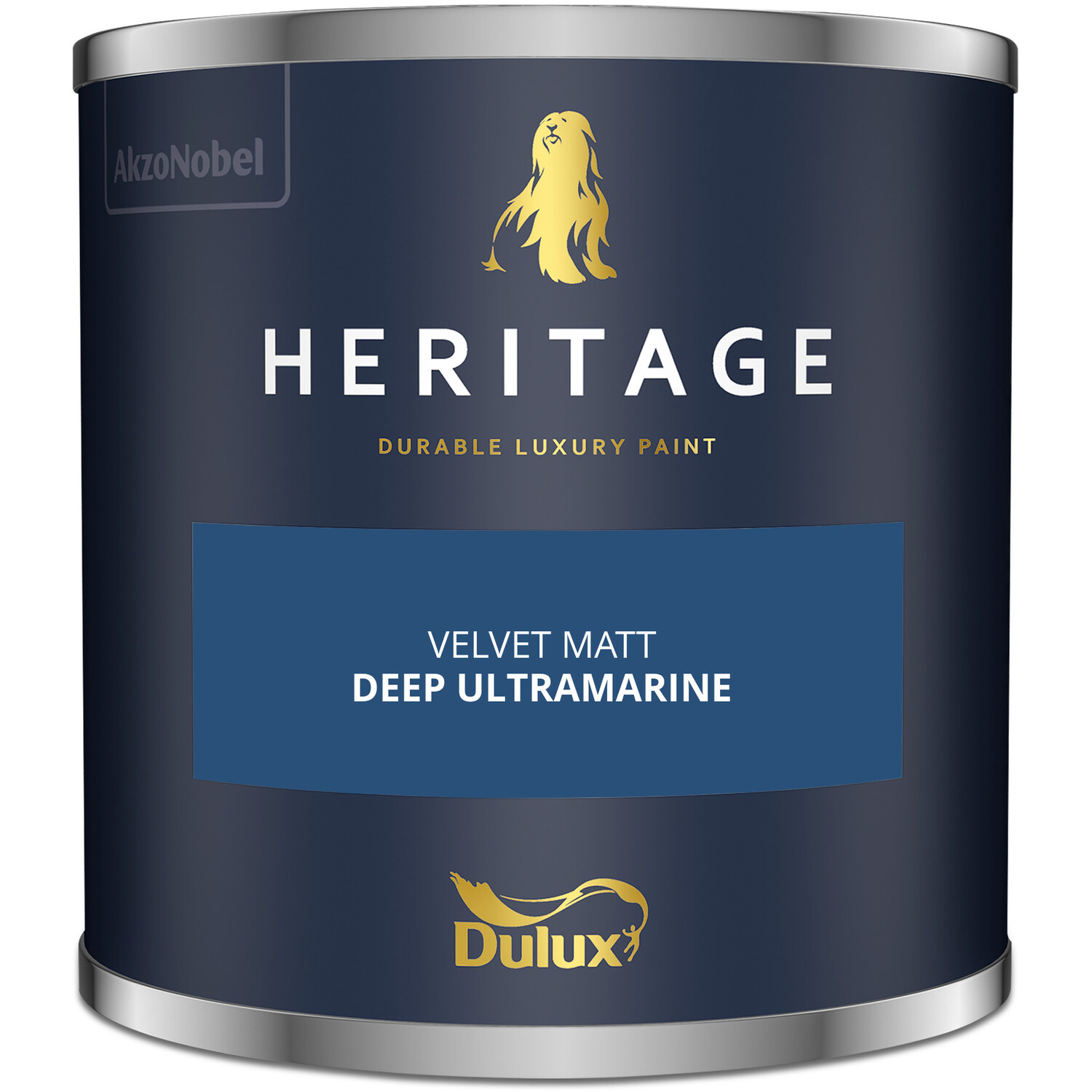 Dulux Heritage Walls and Ceilings Deep Ultramarine Velvet Matt Emulsion Paint Tester Image 2