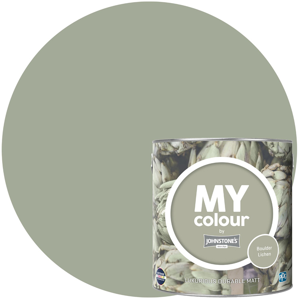 Johnstone's MY Colour Luxurious Durable Matt Paint Boulder Lichen Image 4