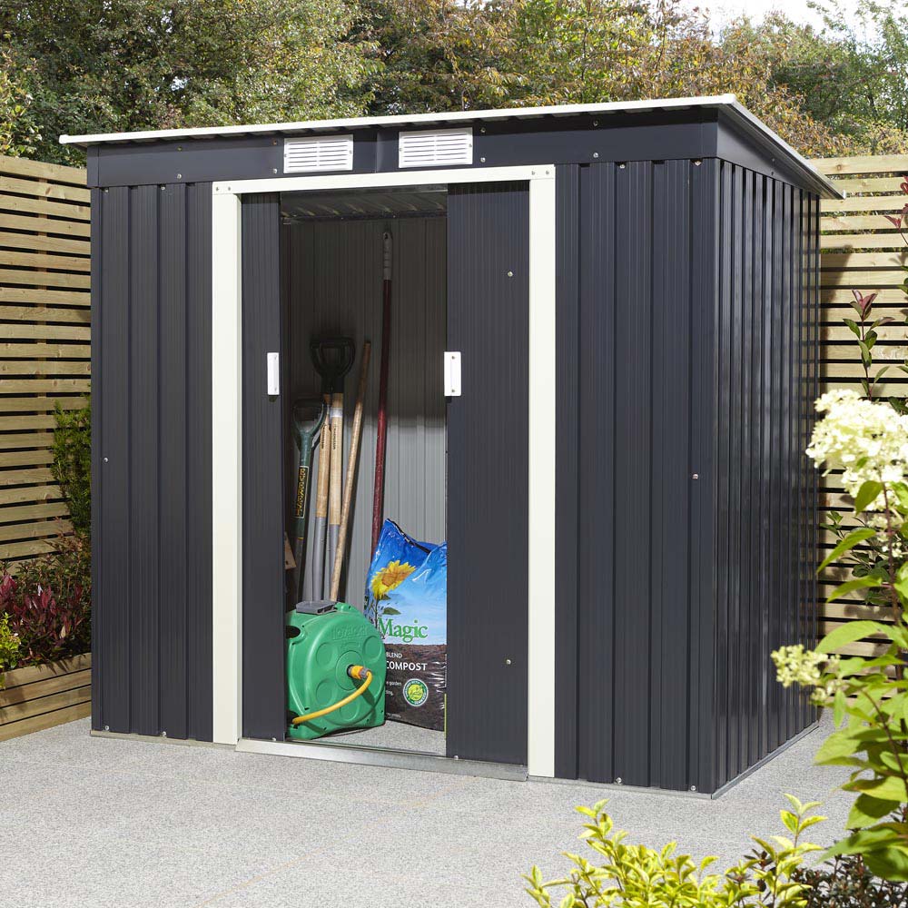 Trentvale 6X4 Metal Pent Shed Image 2
