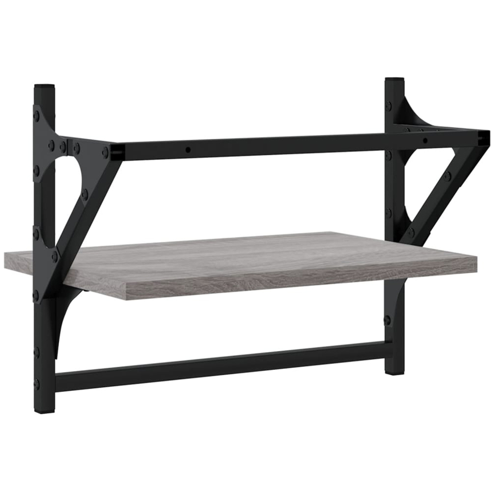 vidaXL 40 x 25 x 30cm Set of 2 Grey Sonoma Wall Shelf Image 6