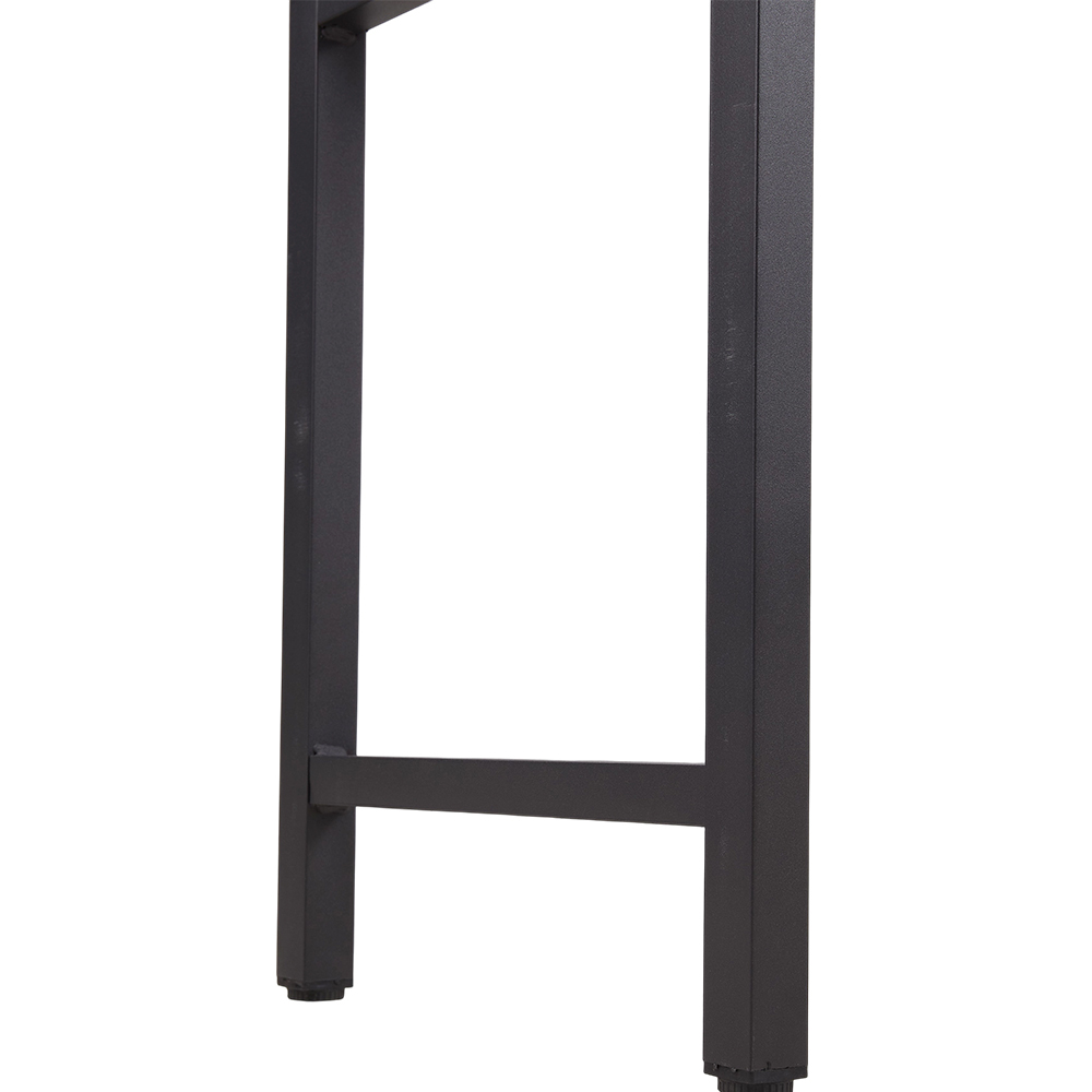 Living and Home 4 Seater Black Marble Foldable Dining Table with Adjustable Feet Image 6
