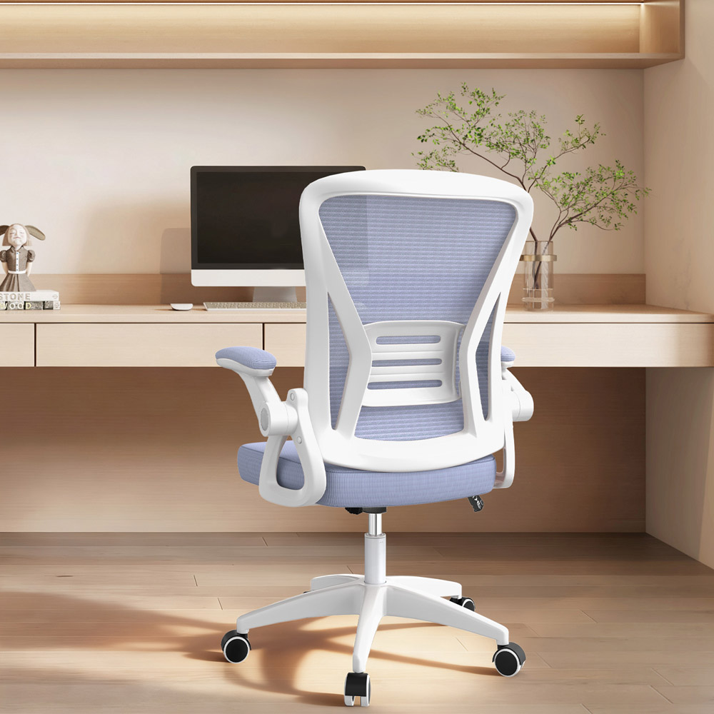 Rattrix Purple Office Chair with Flip-Up Armrest and Lumbar Support Image 3