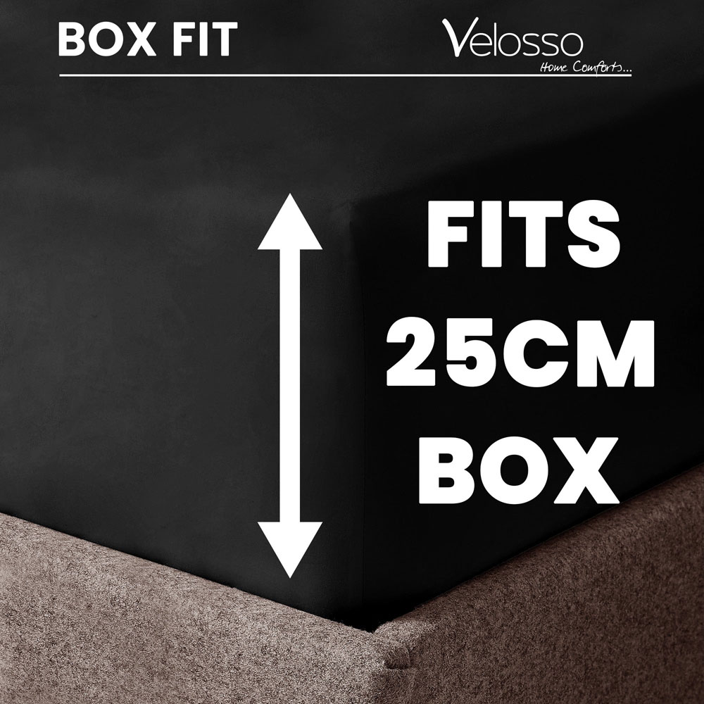 Velosso Microfibre King Size Black Fitted Sheet Image 5
