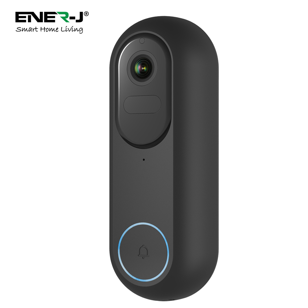 ENER-J Black Video Doorbell Kit with Battery and USB Foldable Chime Image 4