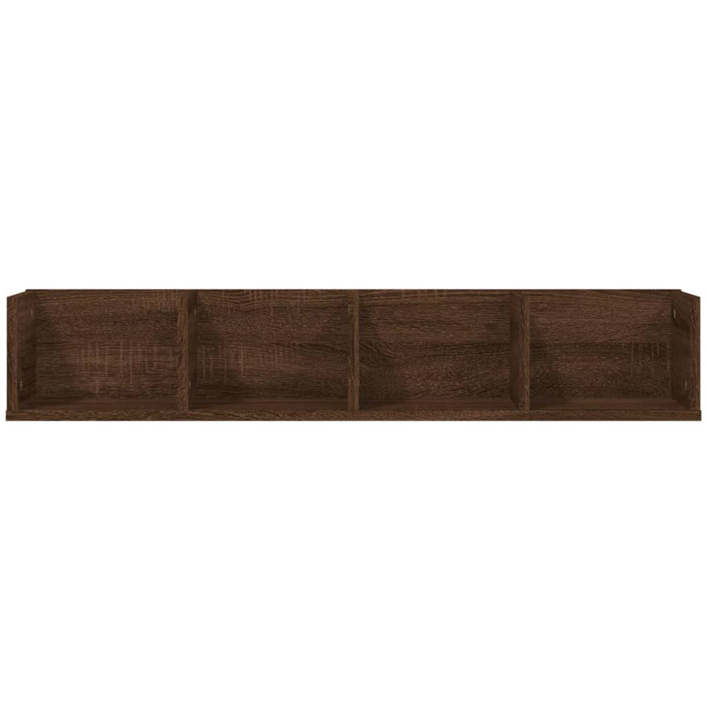 vidaXL 4 Shelf Brown Wall Shelf Image 3