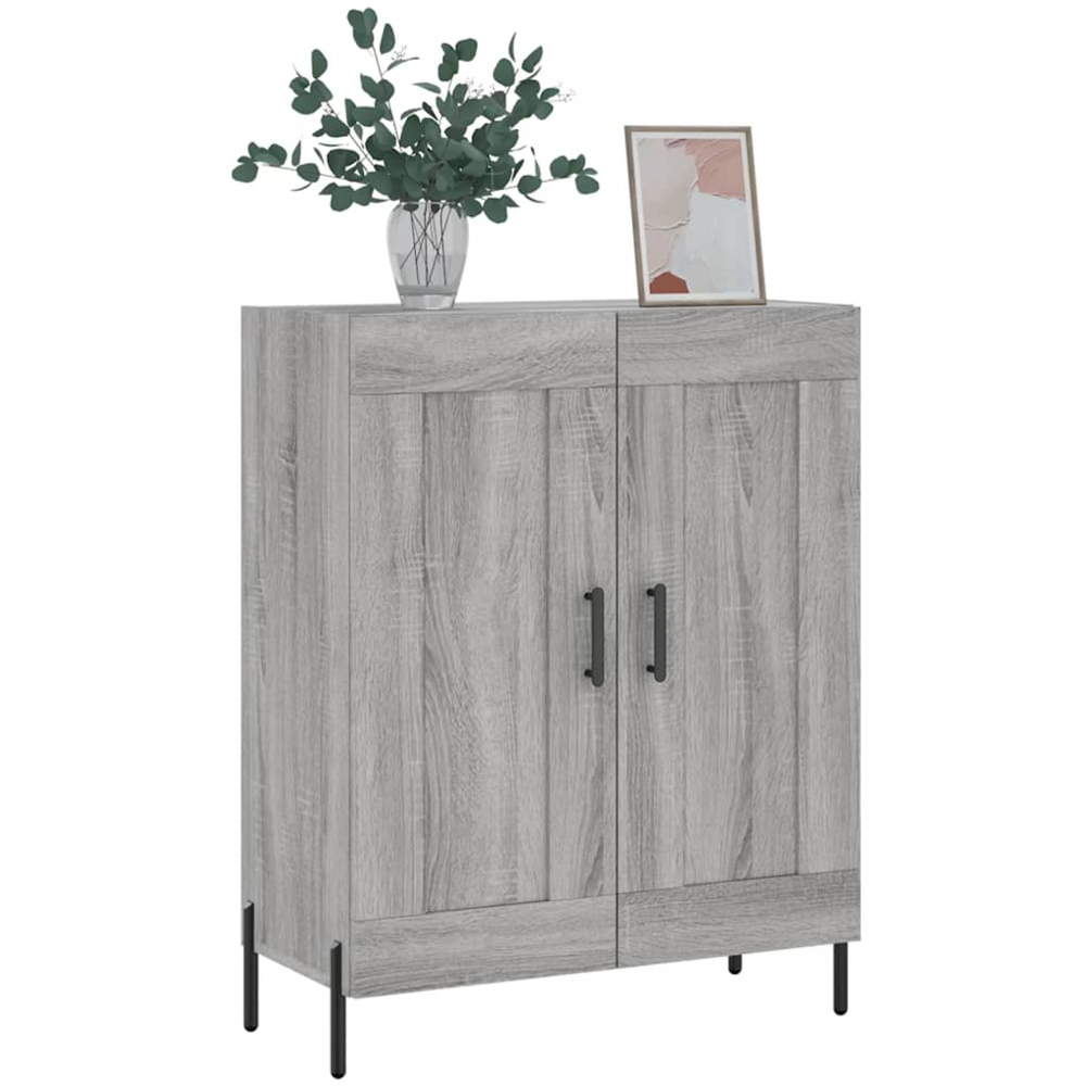 vidaXL 2 Door Grey Sonoma Wooden Sideboard Image 3