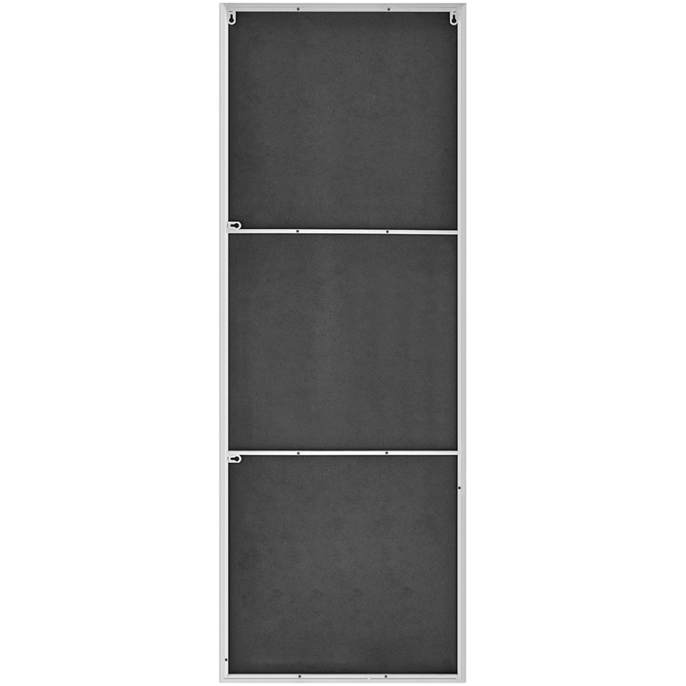 Furniturebox Austen Rectangular Silver Large Metal Wall Mirror 140 x 50cm Image 3