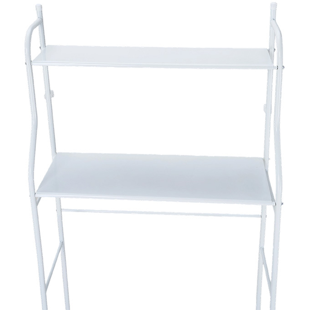 Living and Home 2 Shelf White Over-Washing Machine Storage Rack Image 4