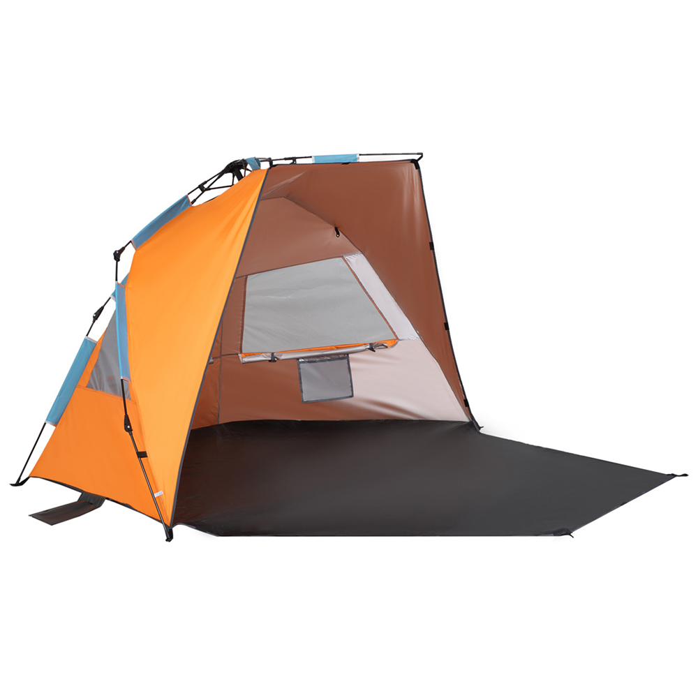 Outsunny Orange 3-Man Easy Set-Up Tent Image 1