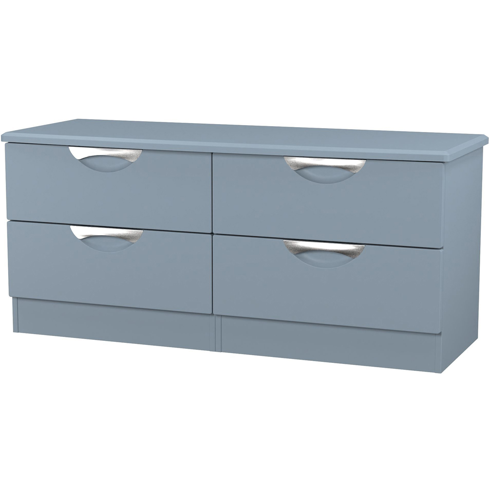 Crowndale Camden 4 Drawer Denim Blue Bed Box Ready Assembled Image 3