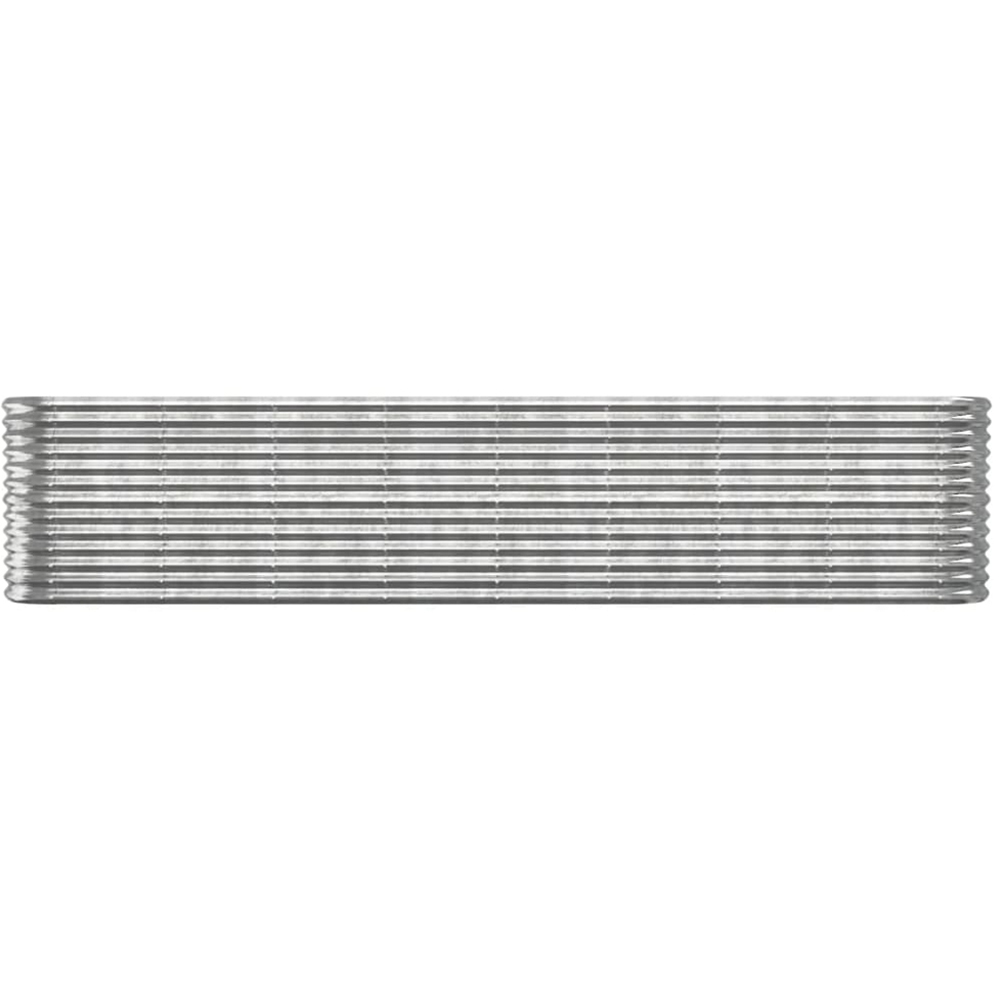 vidaXL Silver Galvanised Steel Raised Garden Bed 332 x 40 x 68cm Image 2