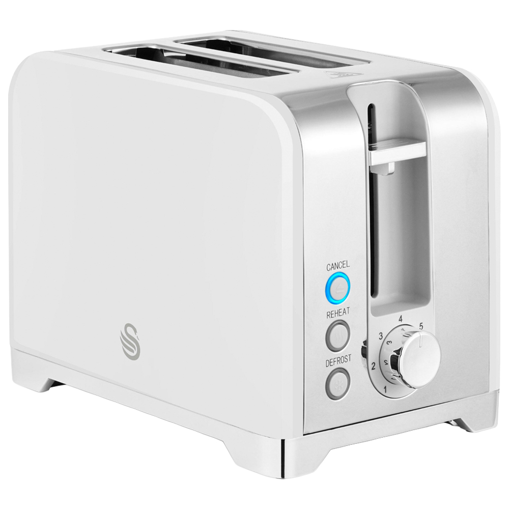 Swan Solace White 2 Slice Toaster Image 1