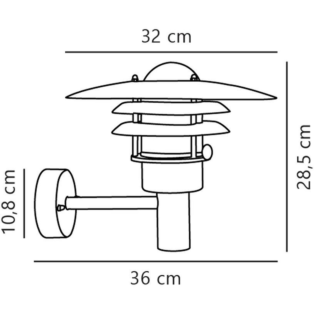Nordlux Lonstrup 32 Galvanized Outdoor Wall Light Image 4