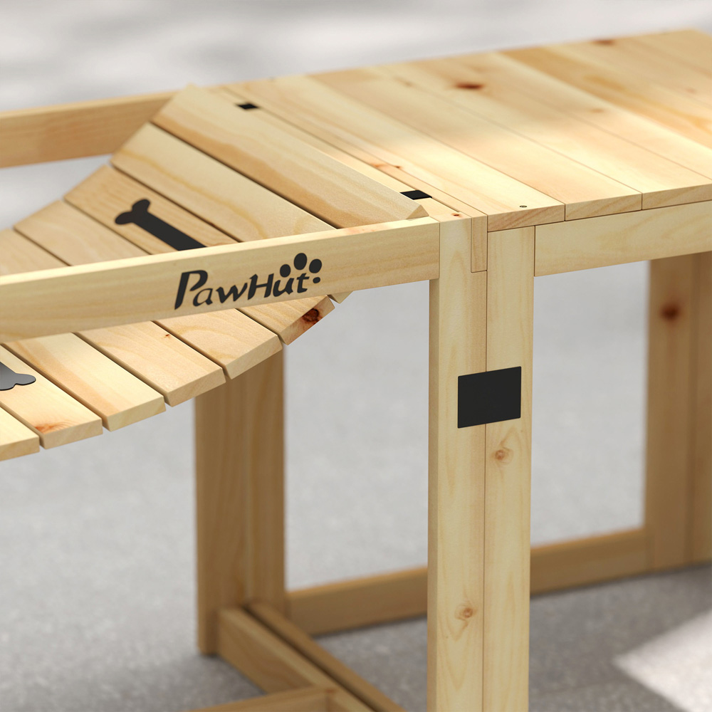 PawHut 3 Piece Natural Wood Dog Agility Training Equipment Image 4