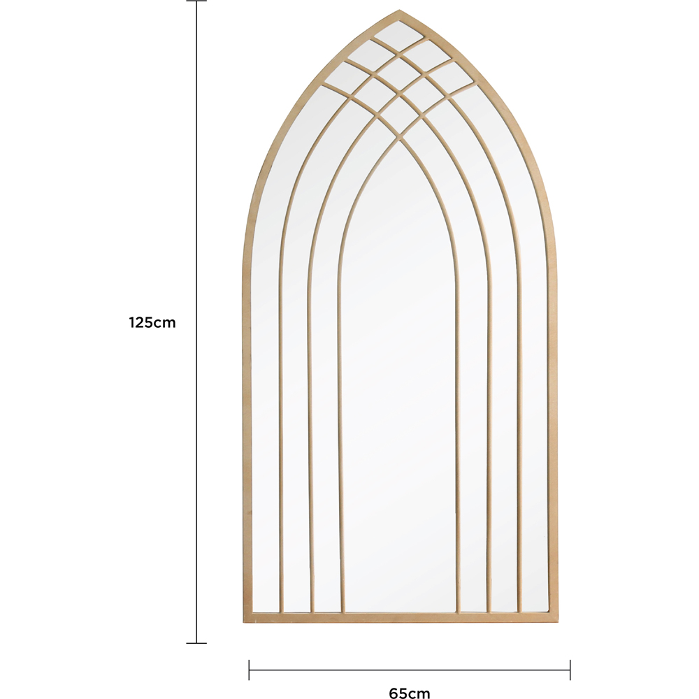 Charles Bentley Lisbon Cream Sand Effect Arched Wall Mirror Image 8