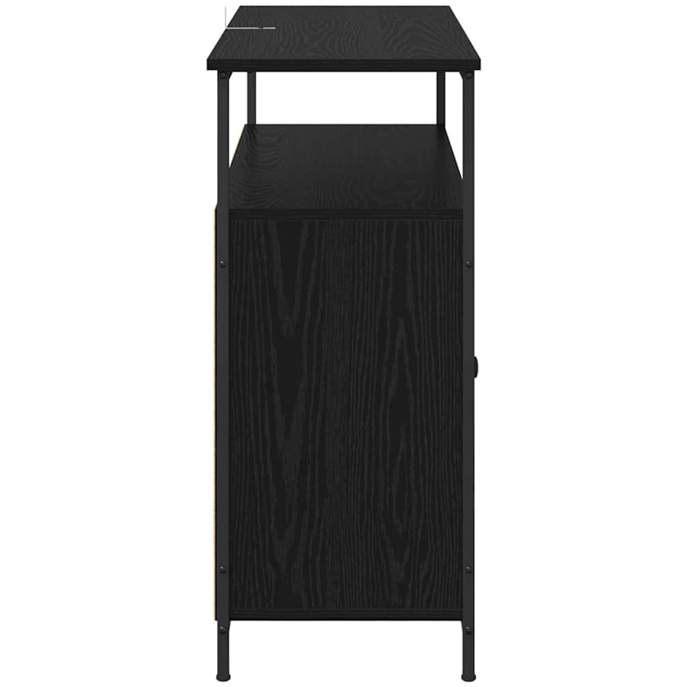 vidaXL 2 Door 3 Shelf Black Oak Sideboard Image 6