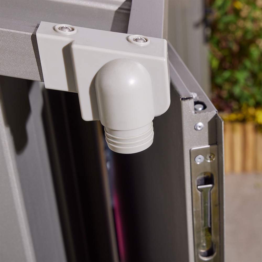 Rowlinson 8 x 4ft Grey Brentvale Premium Apex Metal Garden Shed Image 5