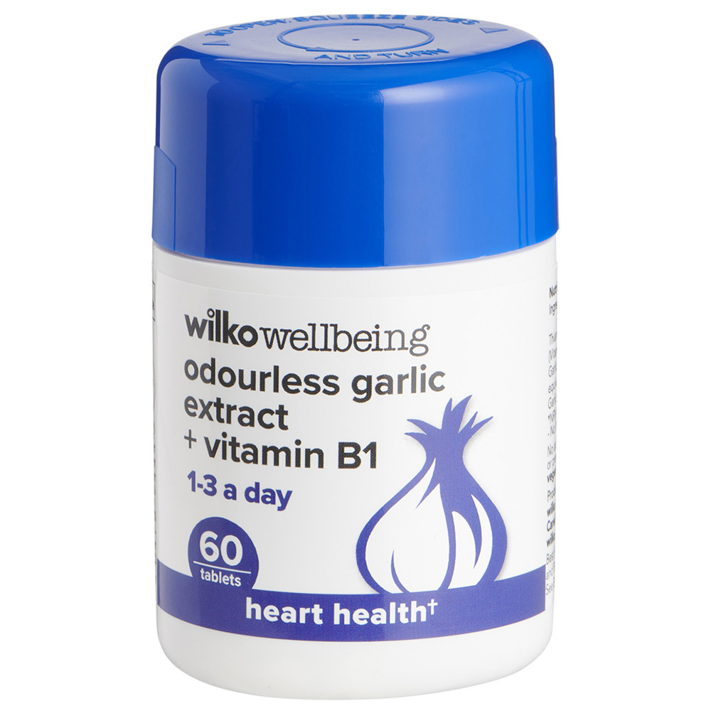Wilko Garlic 3mg and Vitamin B1 Tablets 60 Pack Image 1