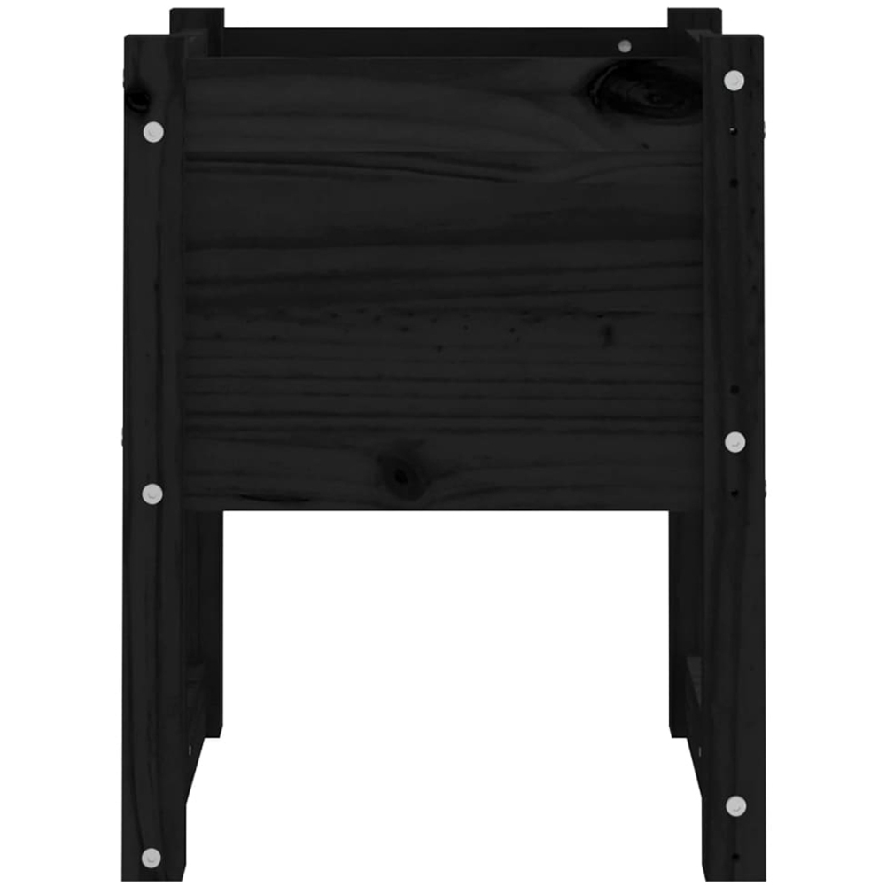 vidaXL Black Solid Pine Wood Garden Planter with Legs 52.5 x 40 x 40cm Image 3
