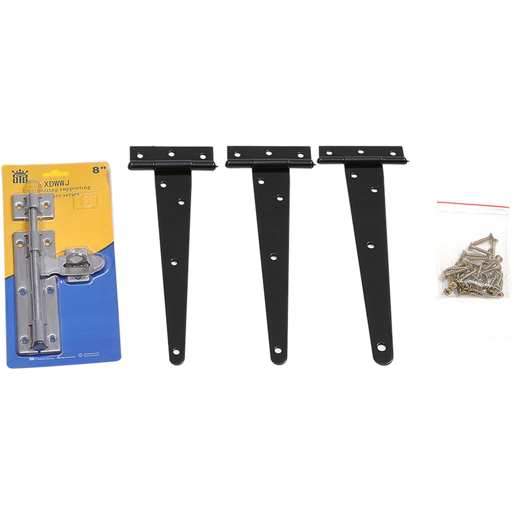 Living and Home Grey Semi Braced Arch Freestanding Wooden Garden Tomber Gate with Latch 210 x 90cm Image 6