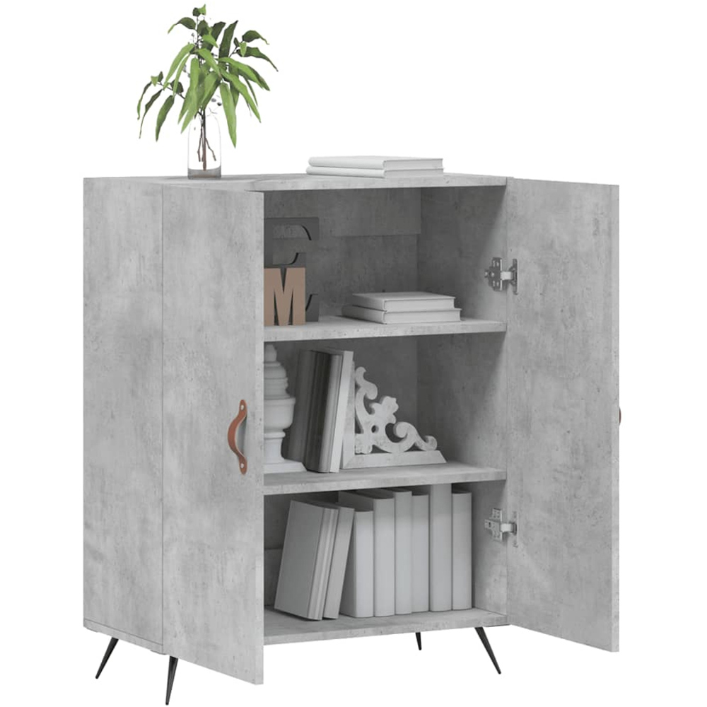 vidaXL 2 Door Concrete Grey Sideboard Image 4