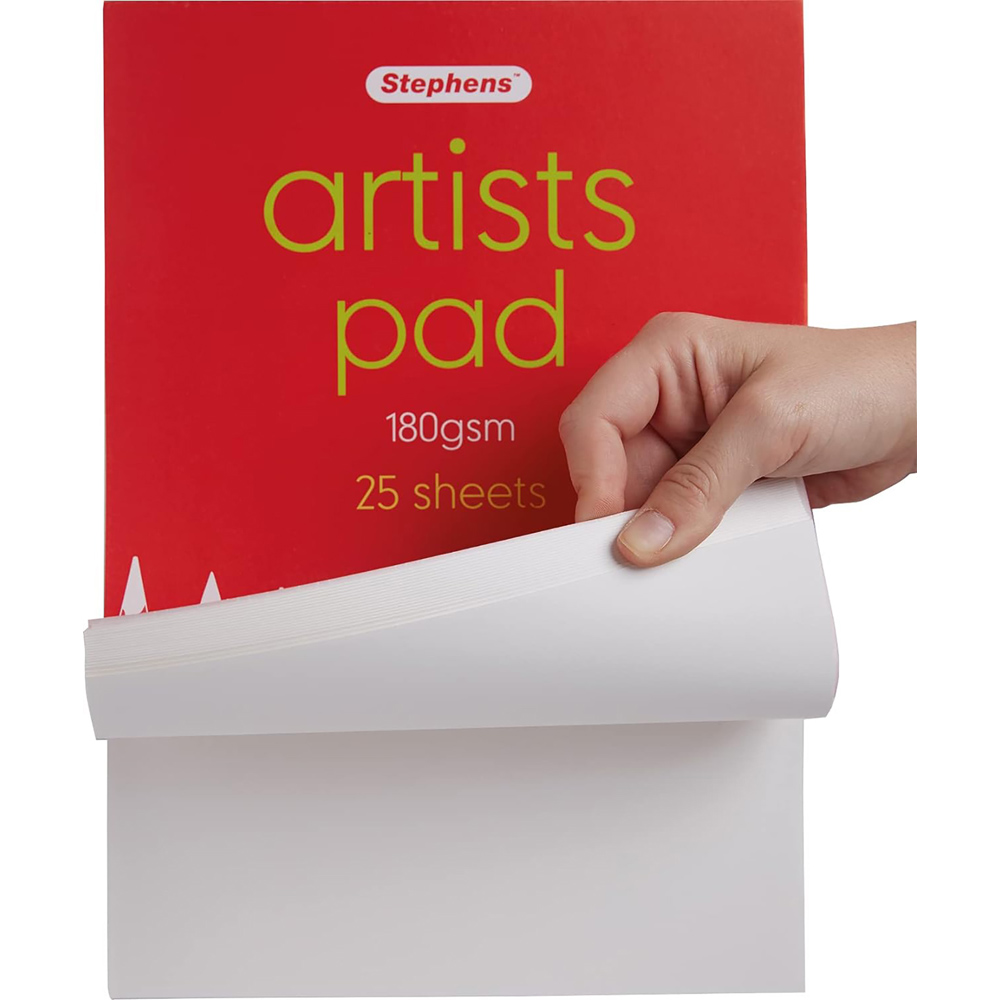 Stephens A4 White Artists Pad 25 Sheets 180gsm Image 2