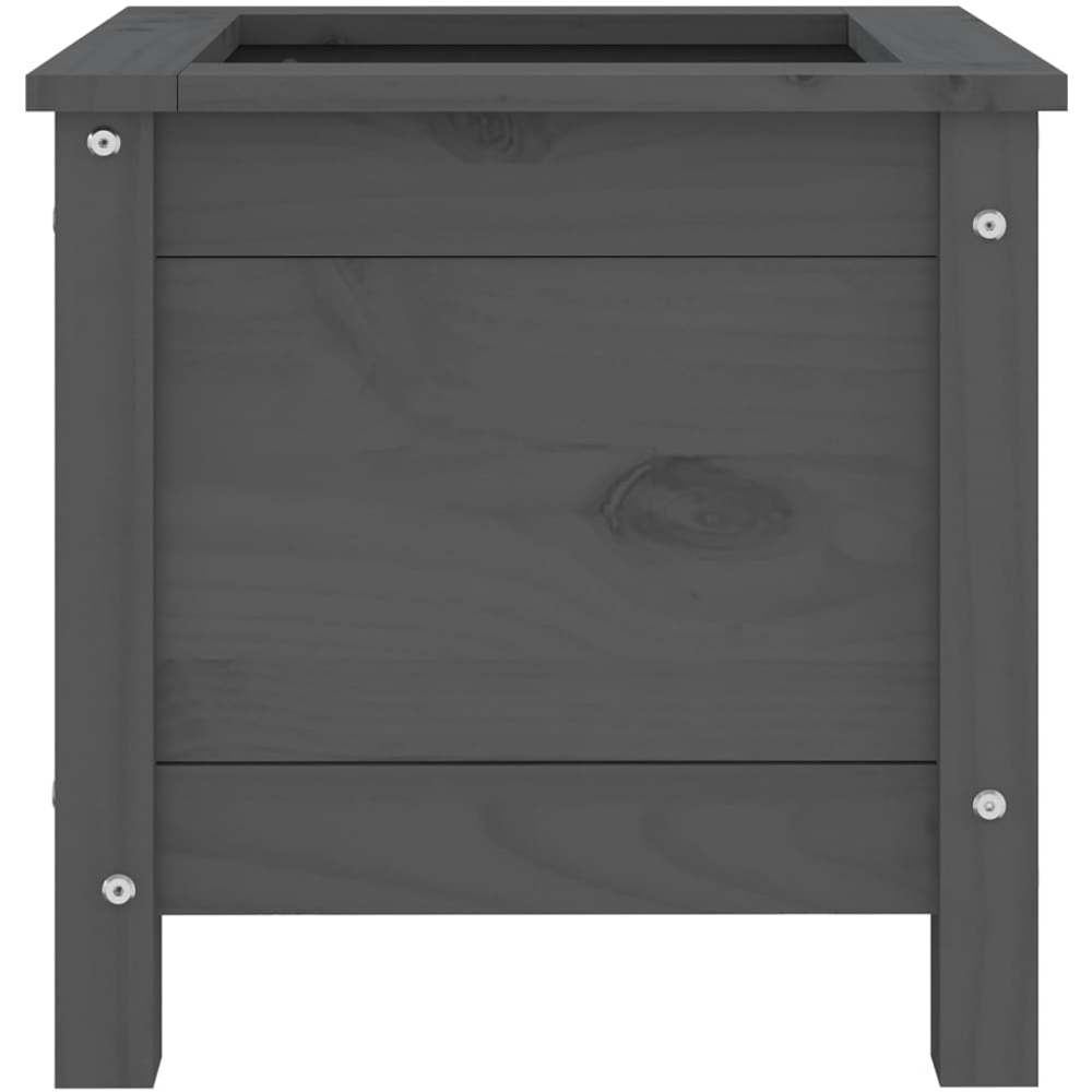 vidaXL Grey Solid Pine Wood Raised Garden Planter 39 x 40 x 40cm Image 3
