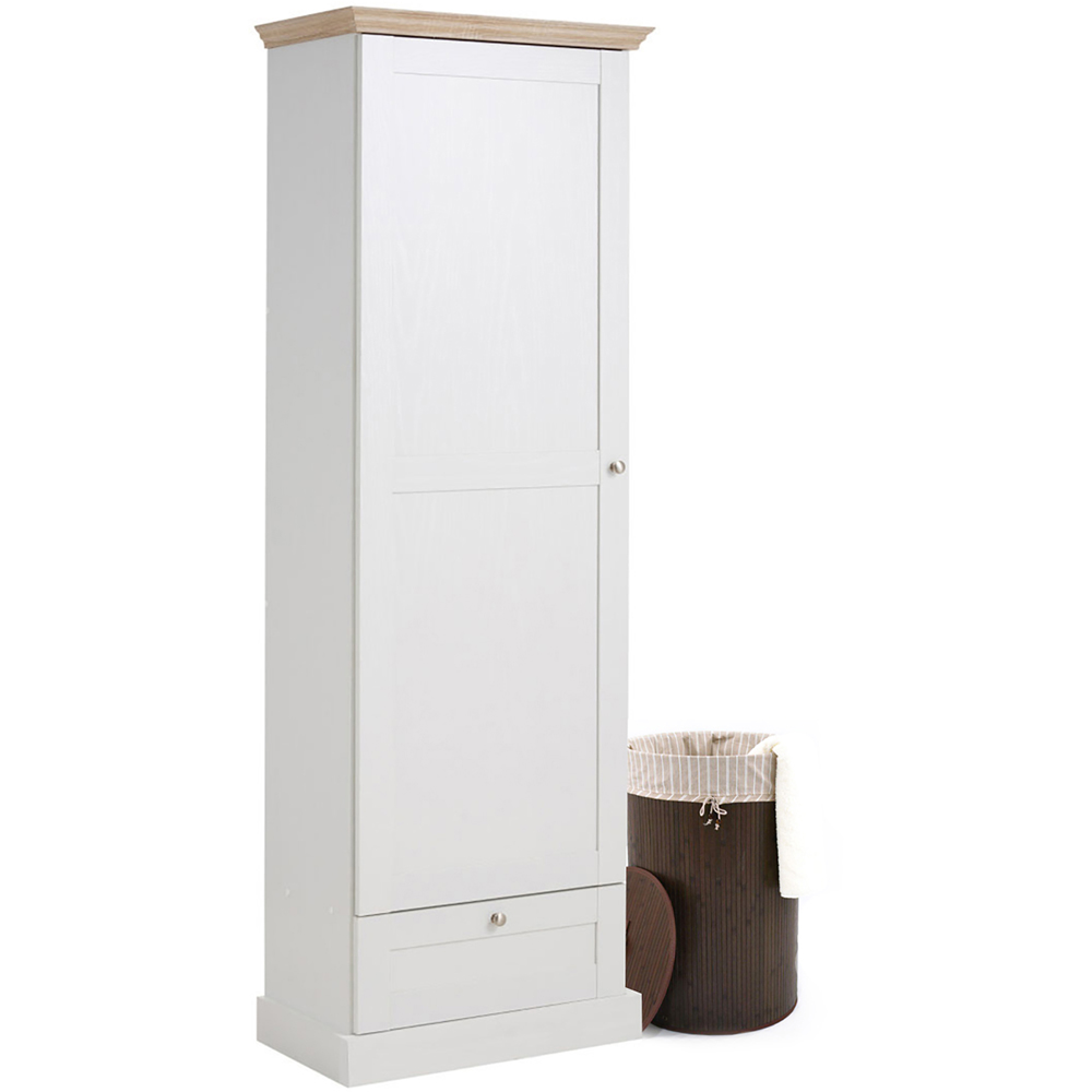 Loft24 Binz Single Door Single Drawer Oak Storage Cabinet Image 5
