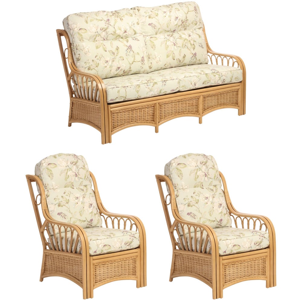 Desser Furniture Vale 3 Seater Light Oak Lily Suite Image 2