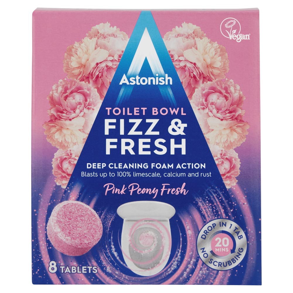 Astonish Fizz and Fresh Pink Toilet Tablets 8 Pack Image
