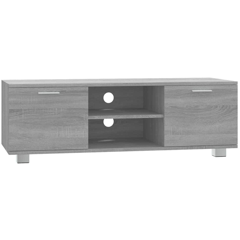 vidaXL 2 Door 2 Shelf Grey Sonoma TV Cabinet Image 2