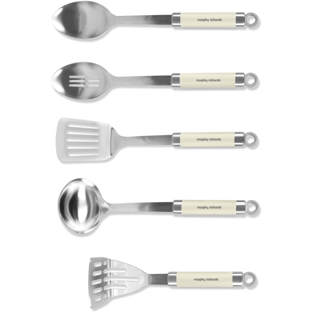 Morphy Richards 5 Piece Ivory Cream Cutlery Set Image 2