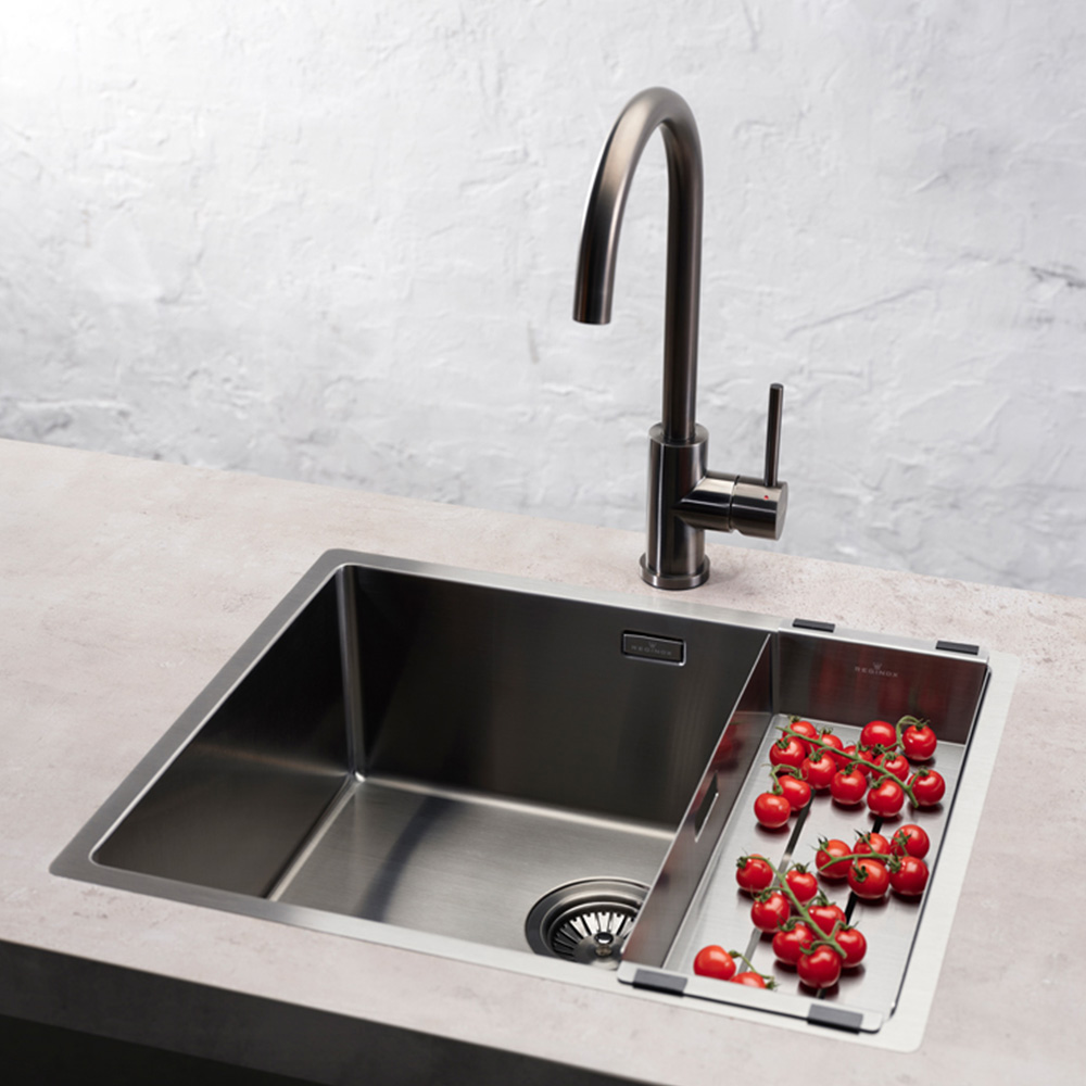 Reginox Miami Gunmetal Square Sink 500 x 400mm Image 3