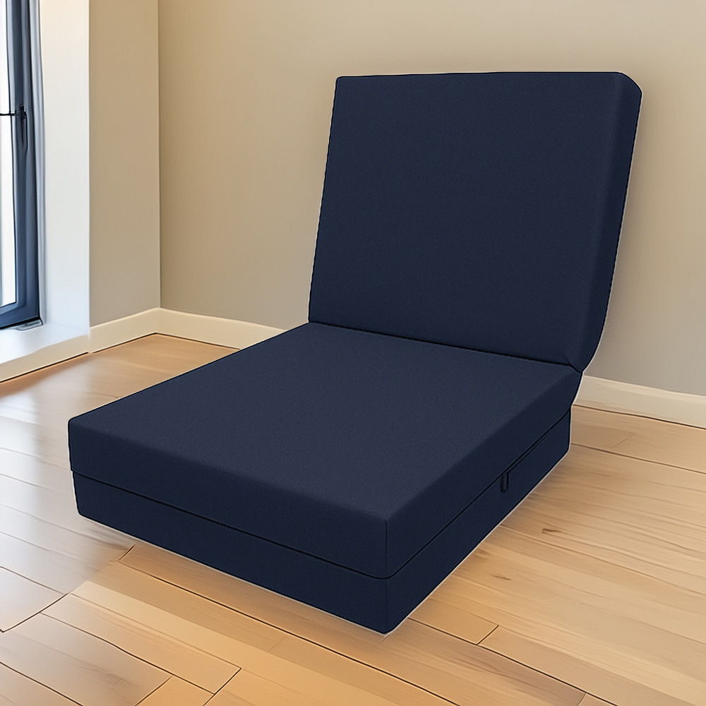 House Of Home Navy Memory Foam Foldable Z Bed Image 1