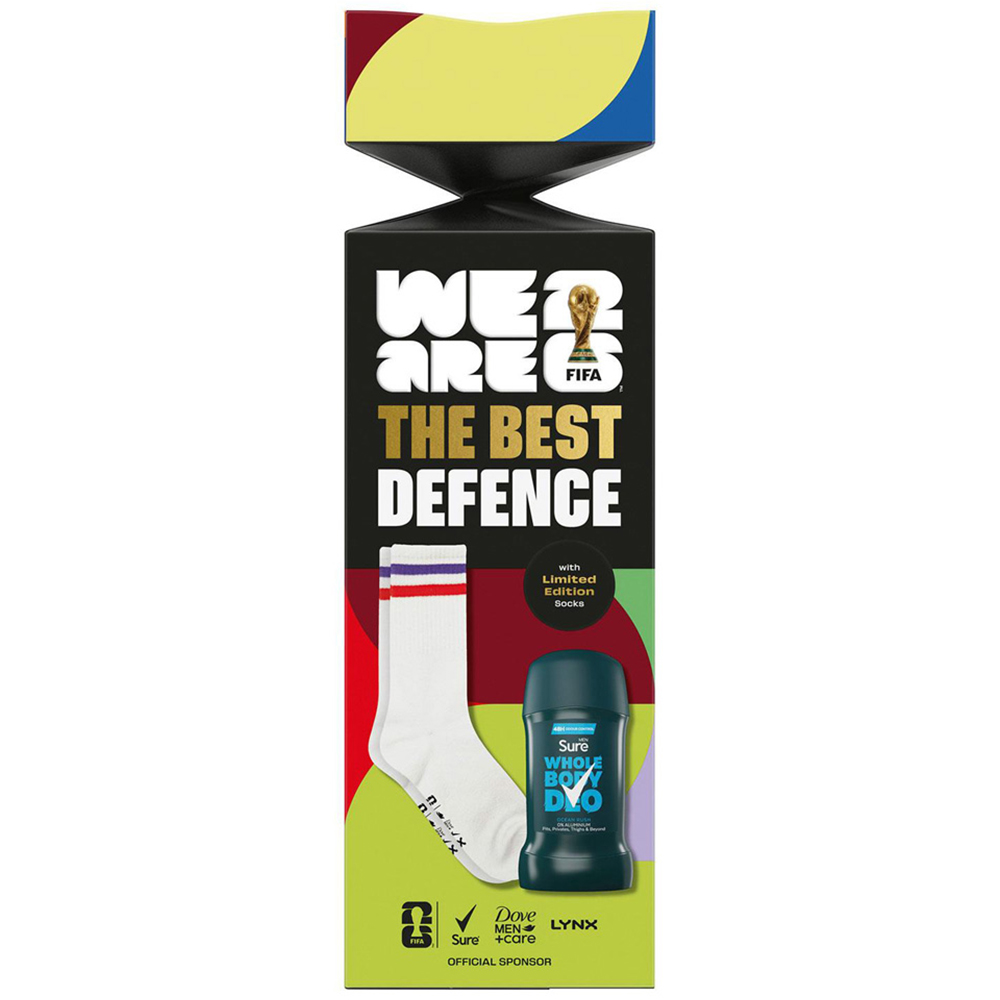 Sure FIFA The Best Defence Ocean Rush Scent Men Deodorant Stick and Socks Gift Set 4 Pack Image 3