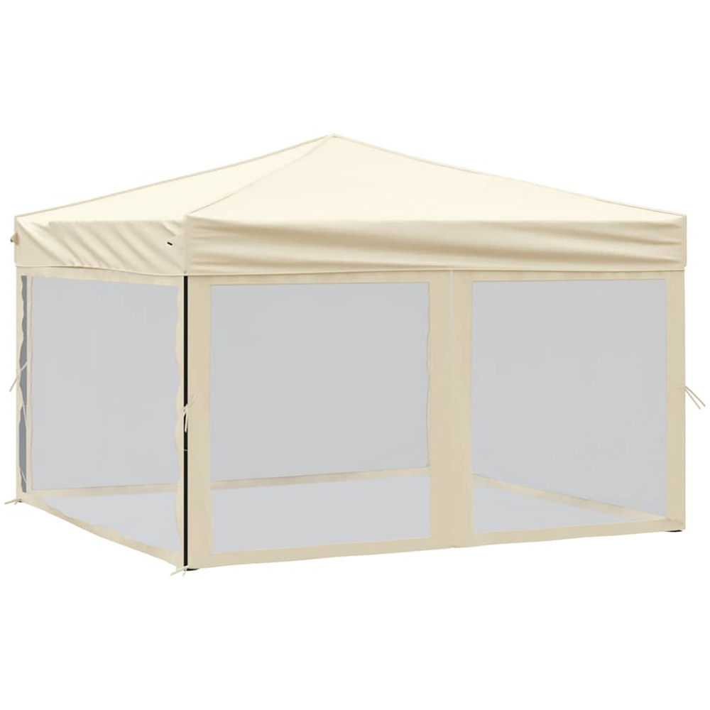vidaXL 3 x 3m Cream Foldable Party Tent Image 2