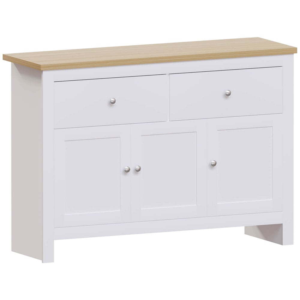 Vida Designs Arlington 3 Door 2 Drawer White Sideboard Image 2